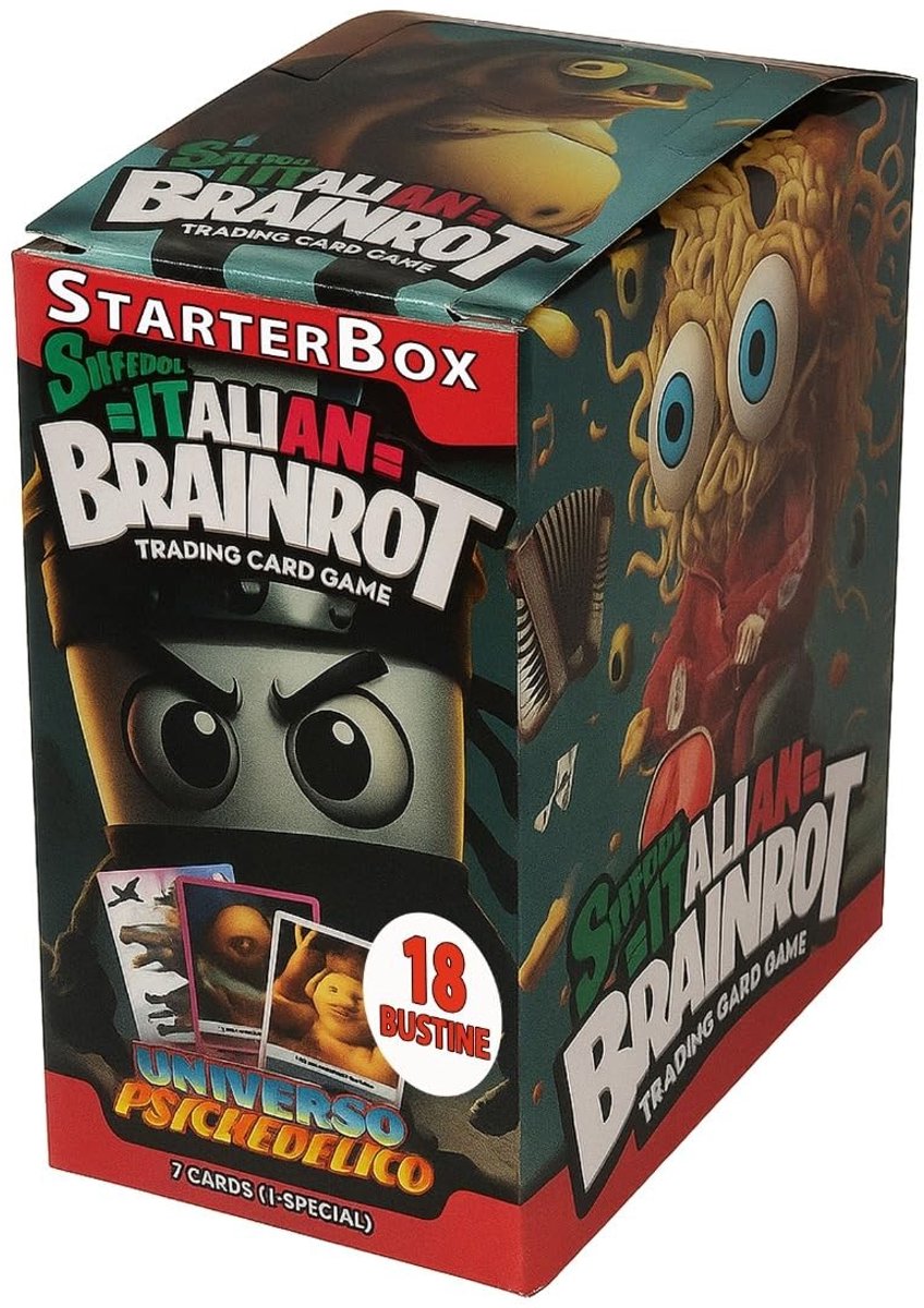 Omgoods - Italian Brainrot Trading Card Game Starterbox - 18 Zakjes, 126 Kaarten