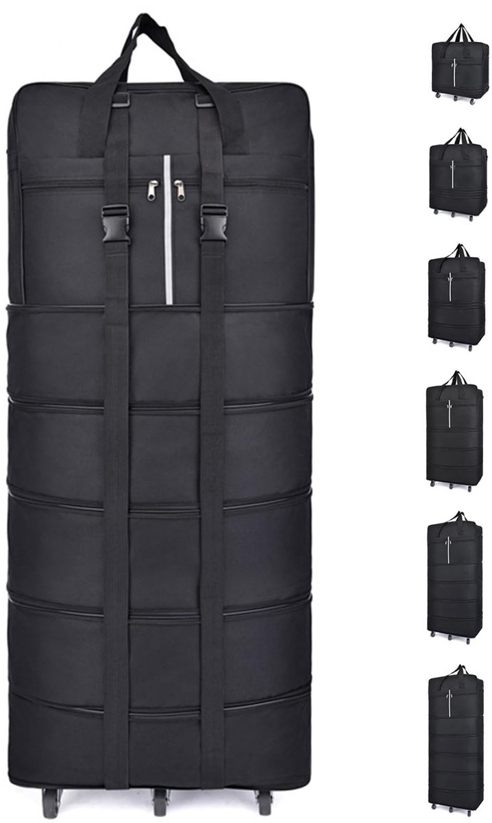 Omgoods - 185L Opvouwbare Reistas met Wielen - Ideaal voor Reizen