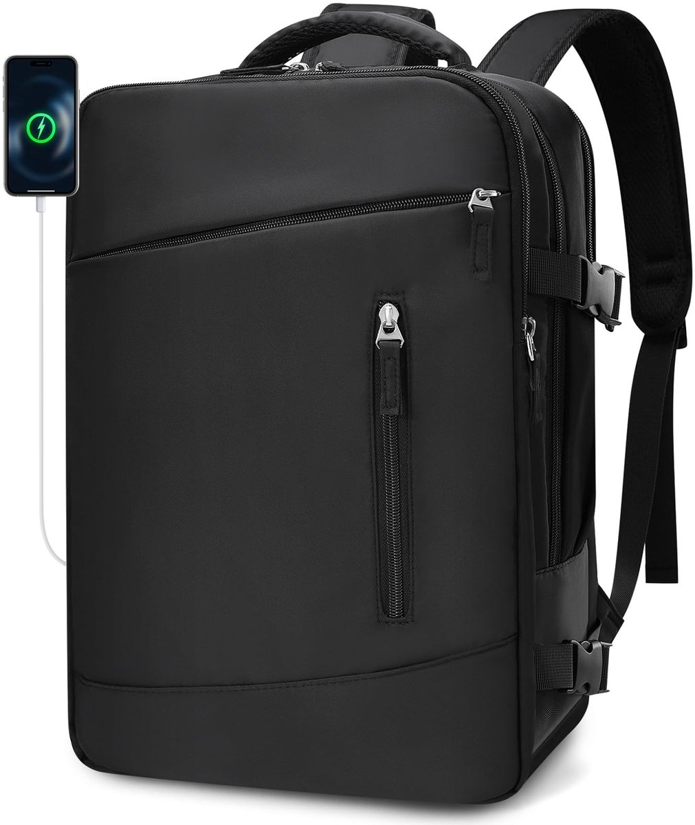 Omgoods - KLM Goedgekeurde Reisrugzak 40x30x15 cm met USB Oplaadpoort