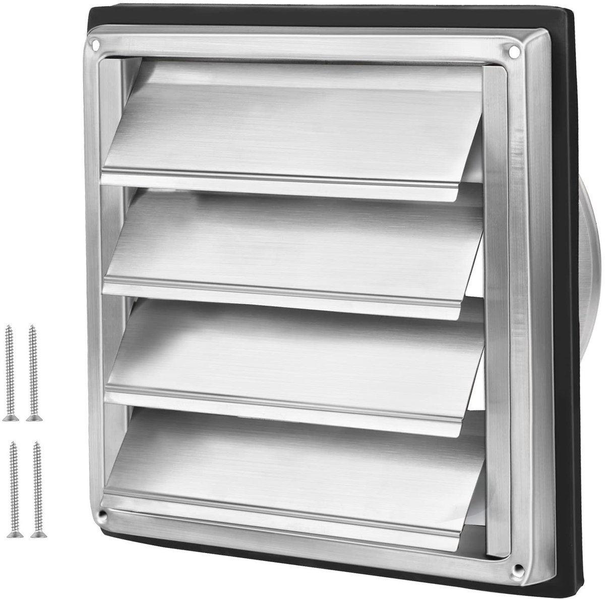 Omgoods - Ventilatie Grille 150 mm - Weerbestendige met Beweegbare Lamellen