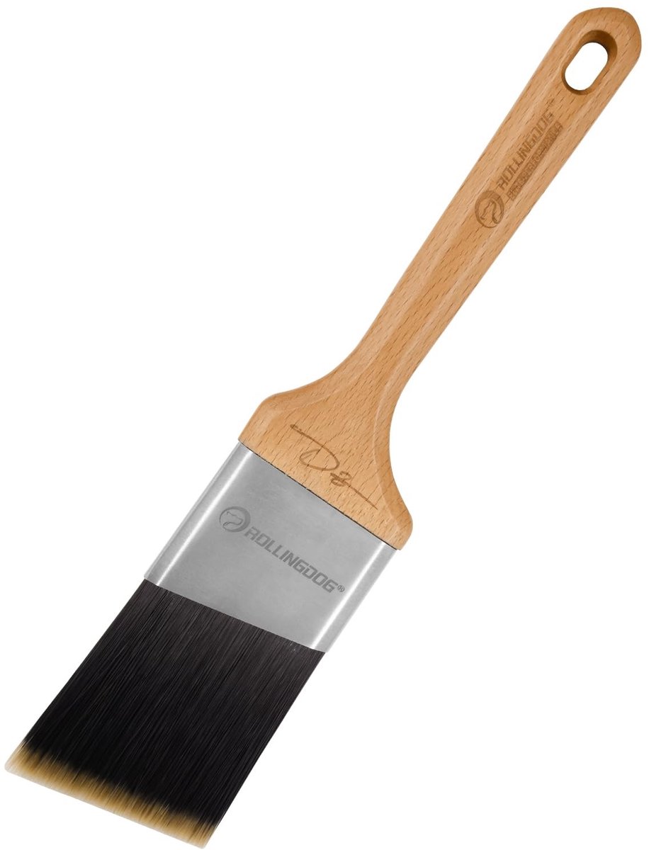 Omgoods - ROLLINGDOG Verfborstel voor Muren - 2.5 Inch Hoekborstel voor Precisiem werk
