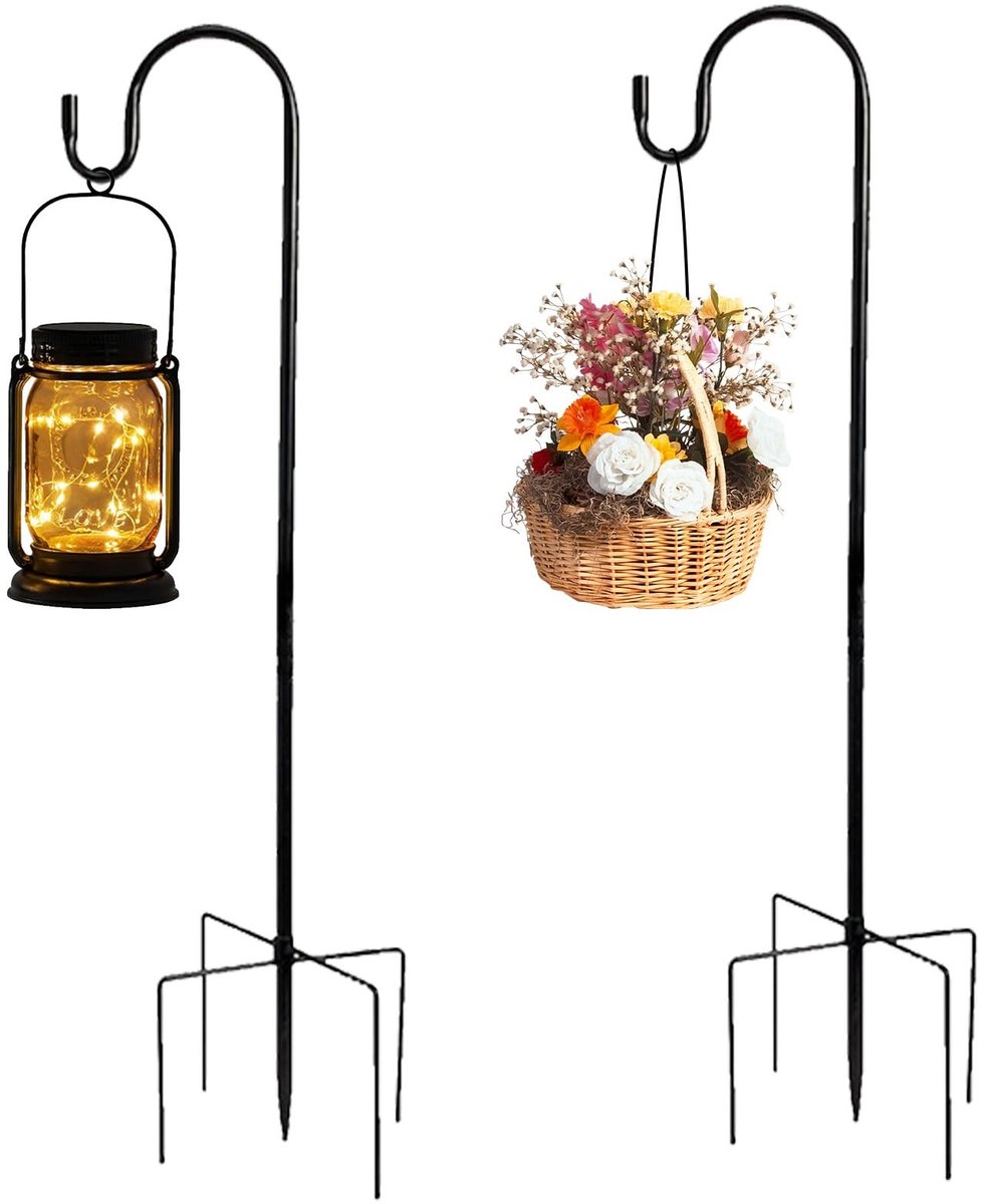 Omgoods - 2 Stuks Herder Haken 120cm - Voor Tuin en Decoratie