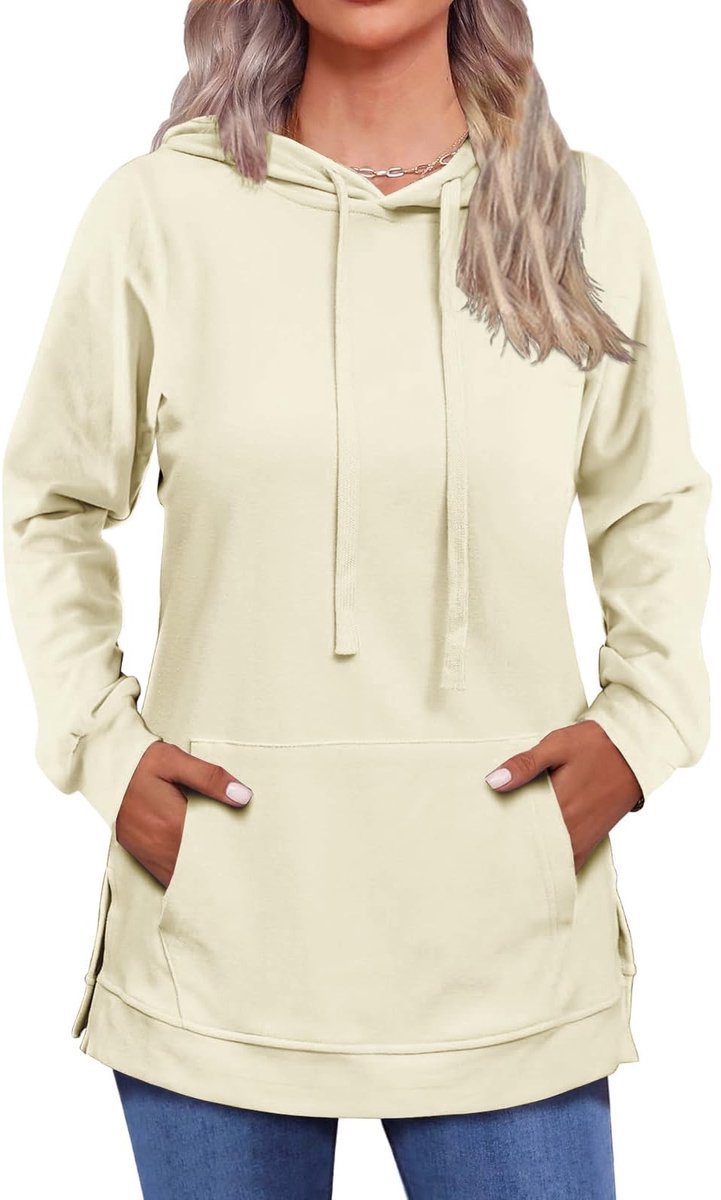 Omgoods - Cuptacc Dames Hoodie Pullover met Kap en Zakken - Casual Mode voor Herfst