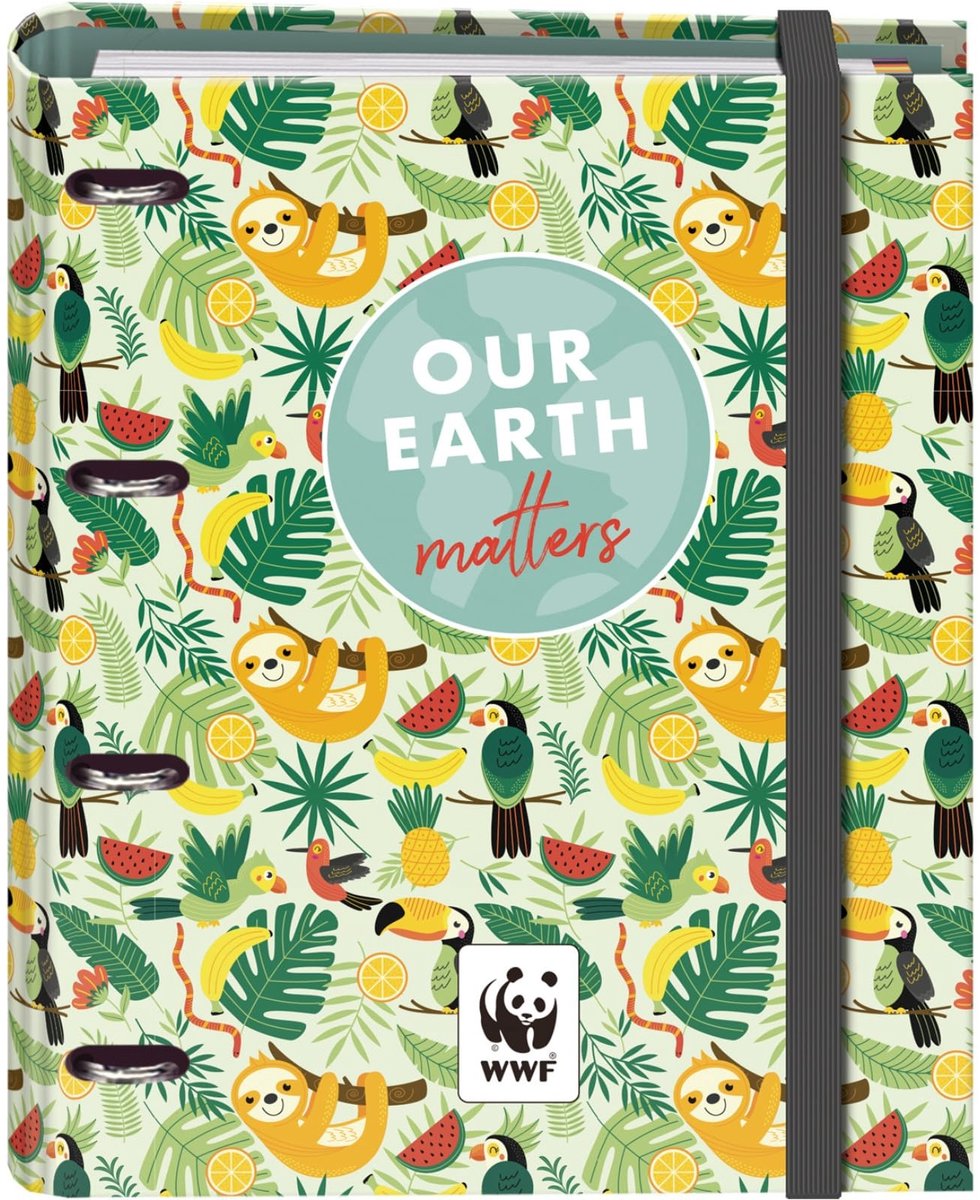 Omgoods - 4-Ring Binder met Navulling en 100 Vellen A4 Ruit 5x5 mm