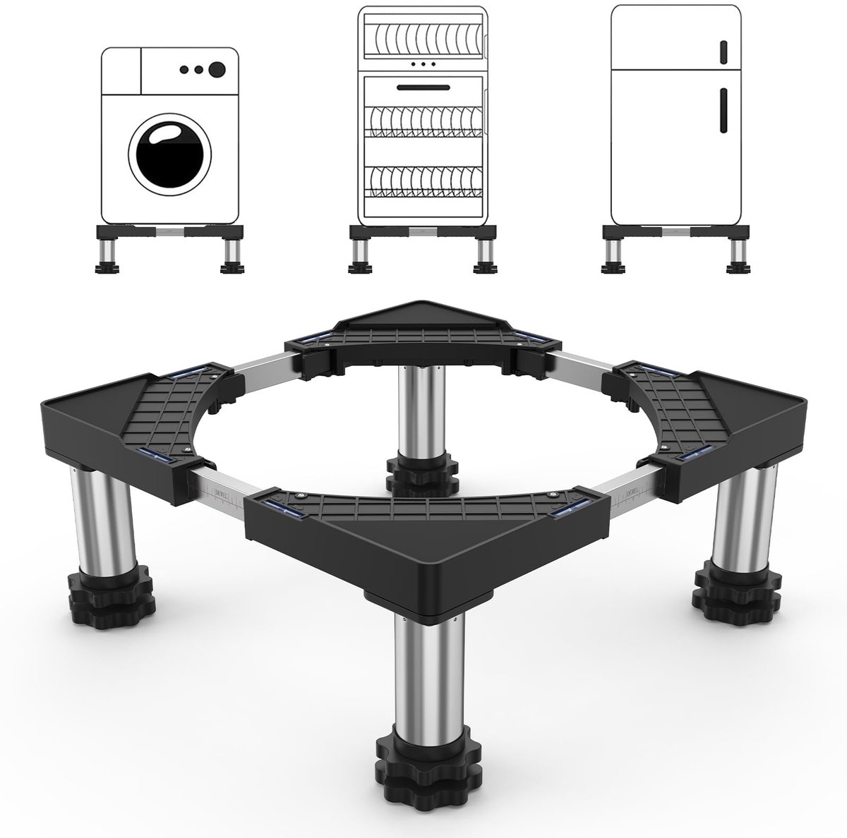 Omgoods - Wasmachineframe met een Draagcapaciteit van 200 kg