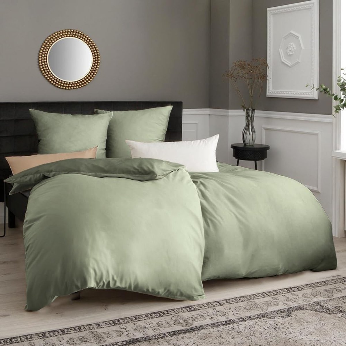Omgoods - Microvezel Dekbedovertrekset 155 x 220 cm met 2 Kussenslopen