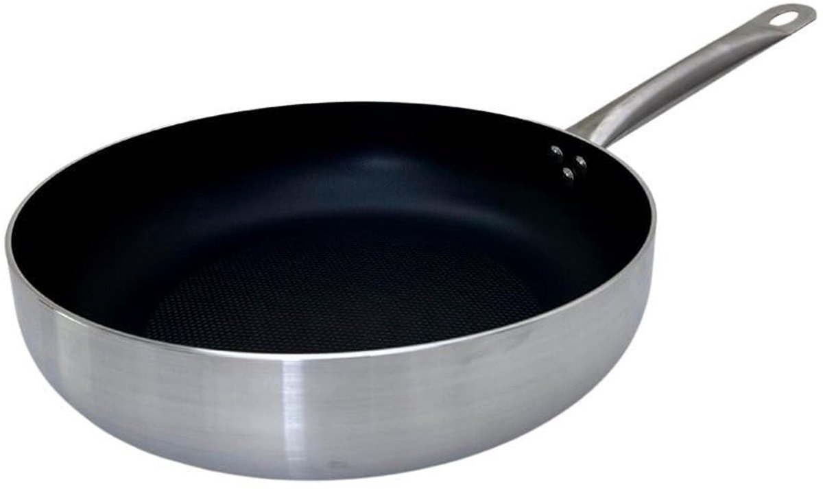 Omgoods - Diepe Pan met Antiaanbaklaag - 32 cm, Ideaal voor Grote Maaltijden