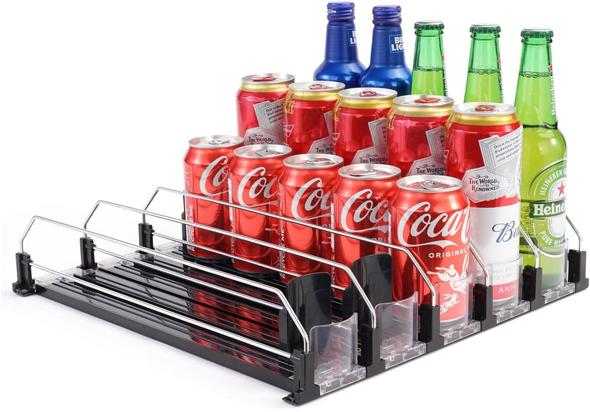 Omgoods - Automatische Blikjes Organizer voor Koelkast, Geschikt voor 25 Blikjes