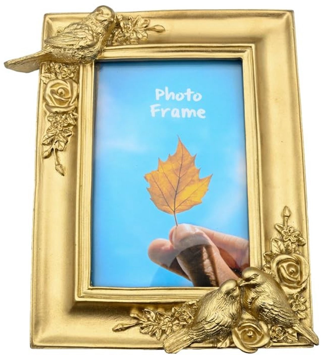 Omgoods - Vintage Foto lijst 5 x 7 Inch - Antieke Gouden Lijst voor Muurdecoratie