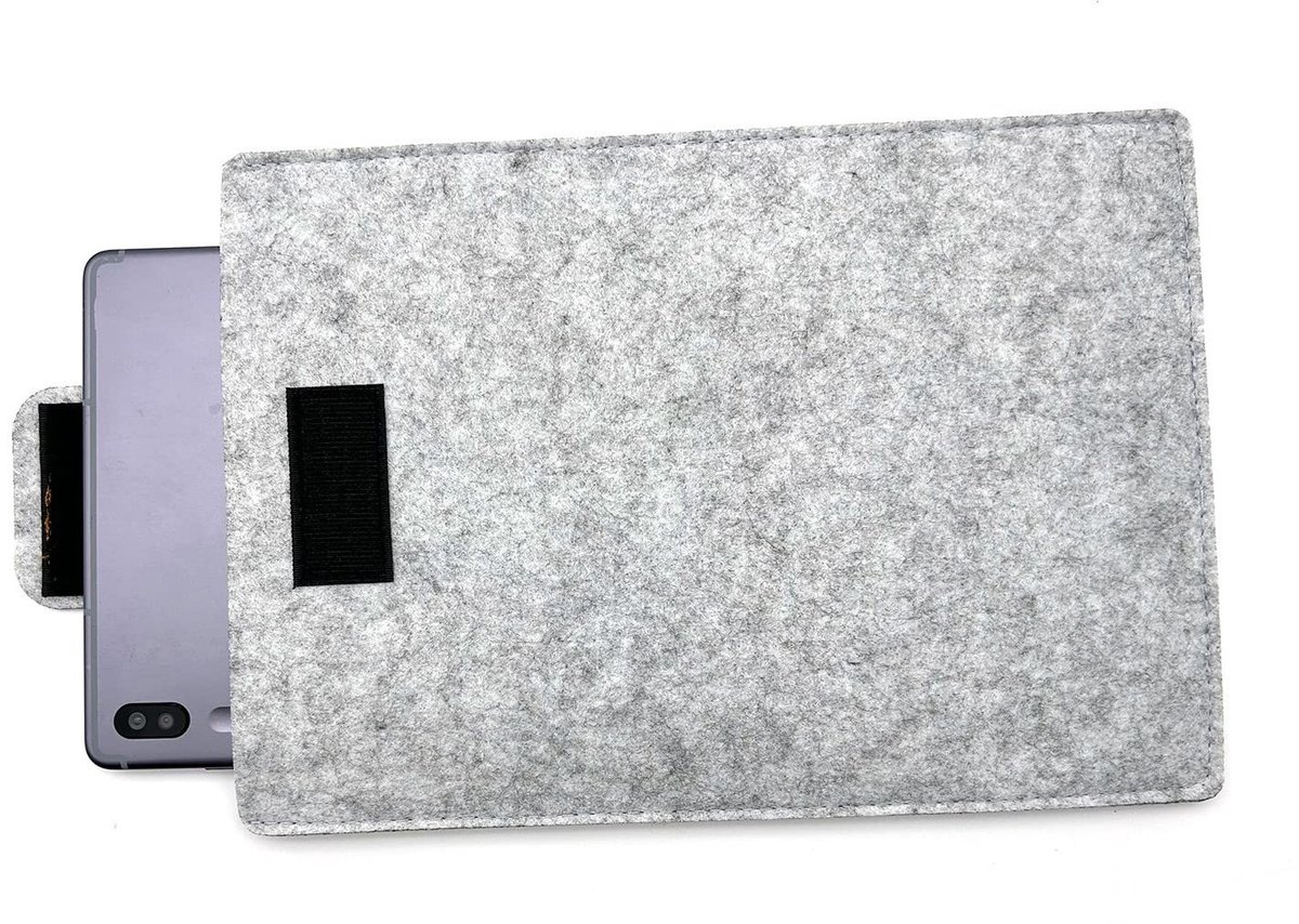 Omgoods - Slimme Velcro Felt Laptop Bag voor Tablets en Laptops - Grijs