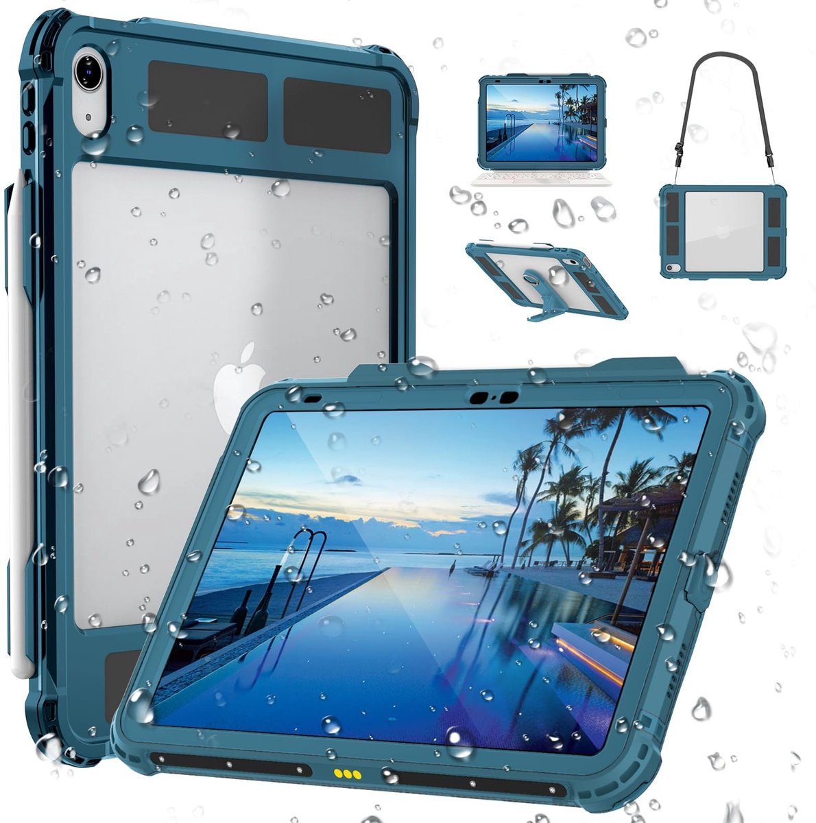 Omgoods - Waterdichte en Schokbestendige Case voor iPad 10e Gen - Inclusief Schermbeschermer