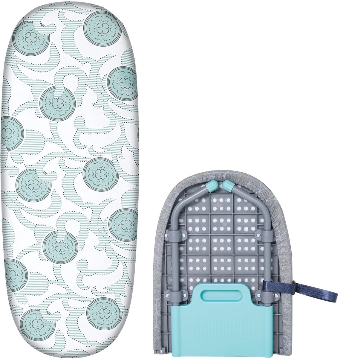 Omgoods - Ruimtebesparende Strijkplank met 2 Warmtebestendige Dekens