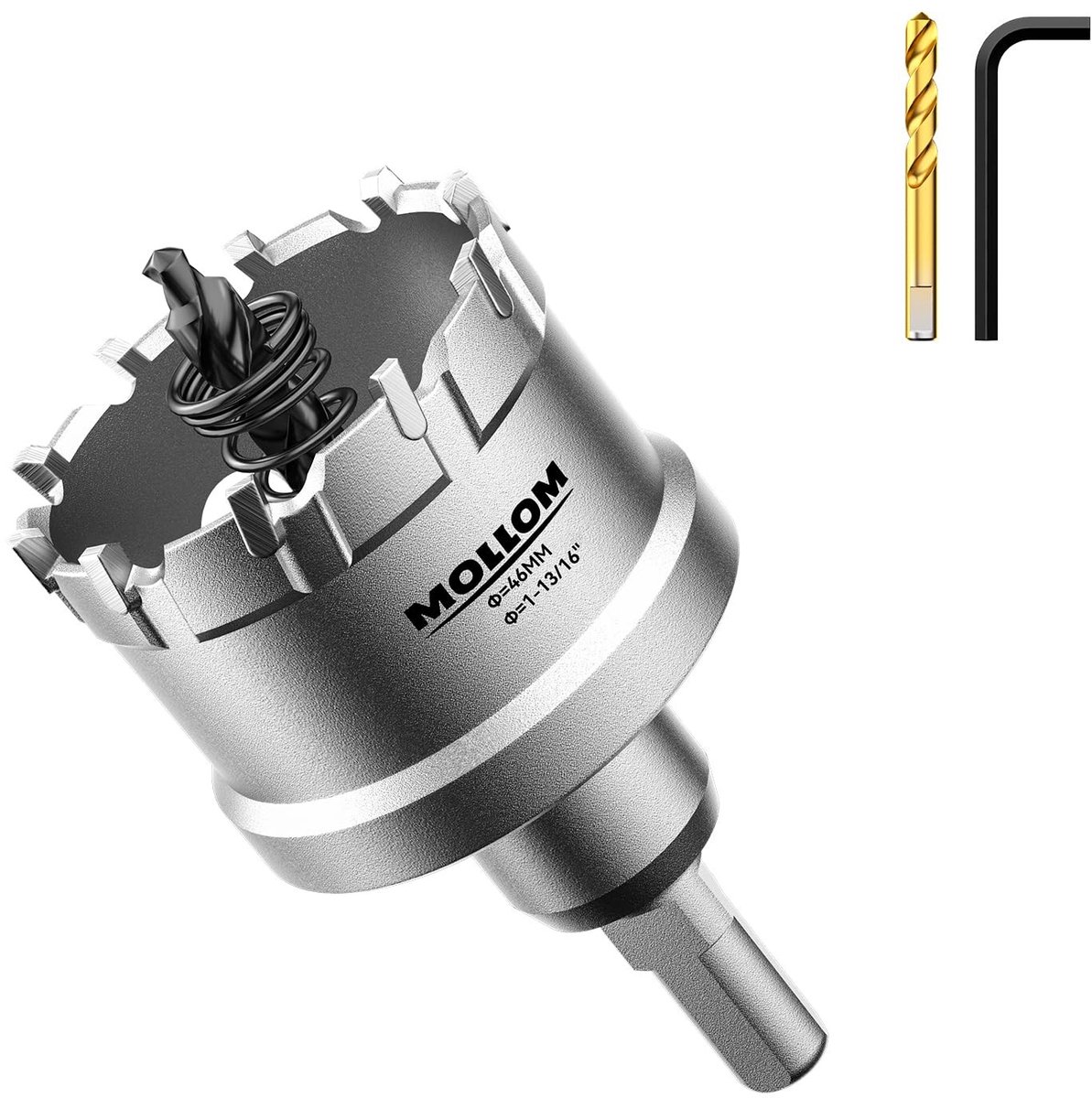 Omgoods - Heavy Duty Carbide Gatenzaag 46mm met 2 Voorboorbits voor Diverse Materialen