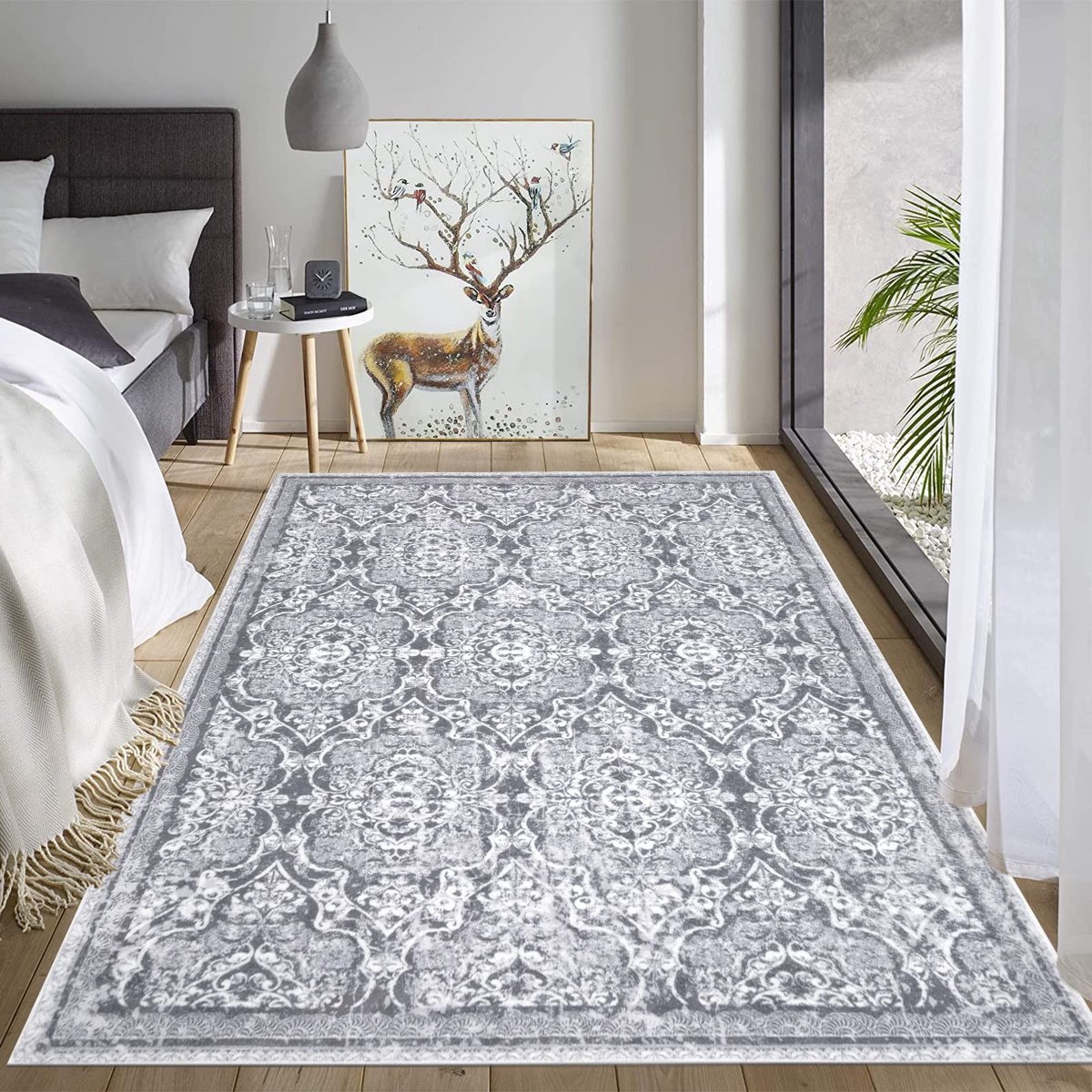 Omgoods - Boho Tapijt 120 x 180 cm - Mandala Wasbaar Voor Woonkamer en Eetkamer