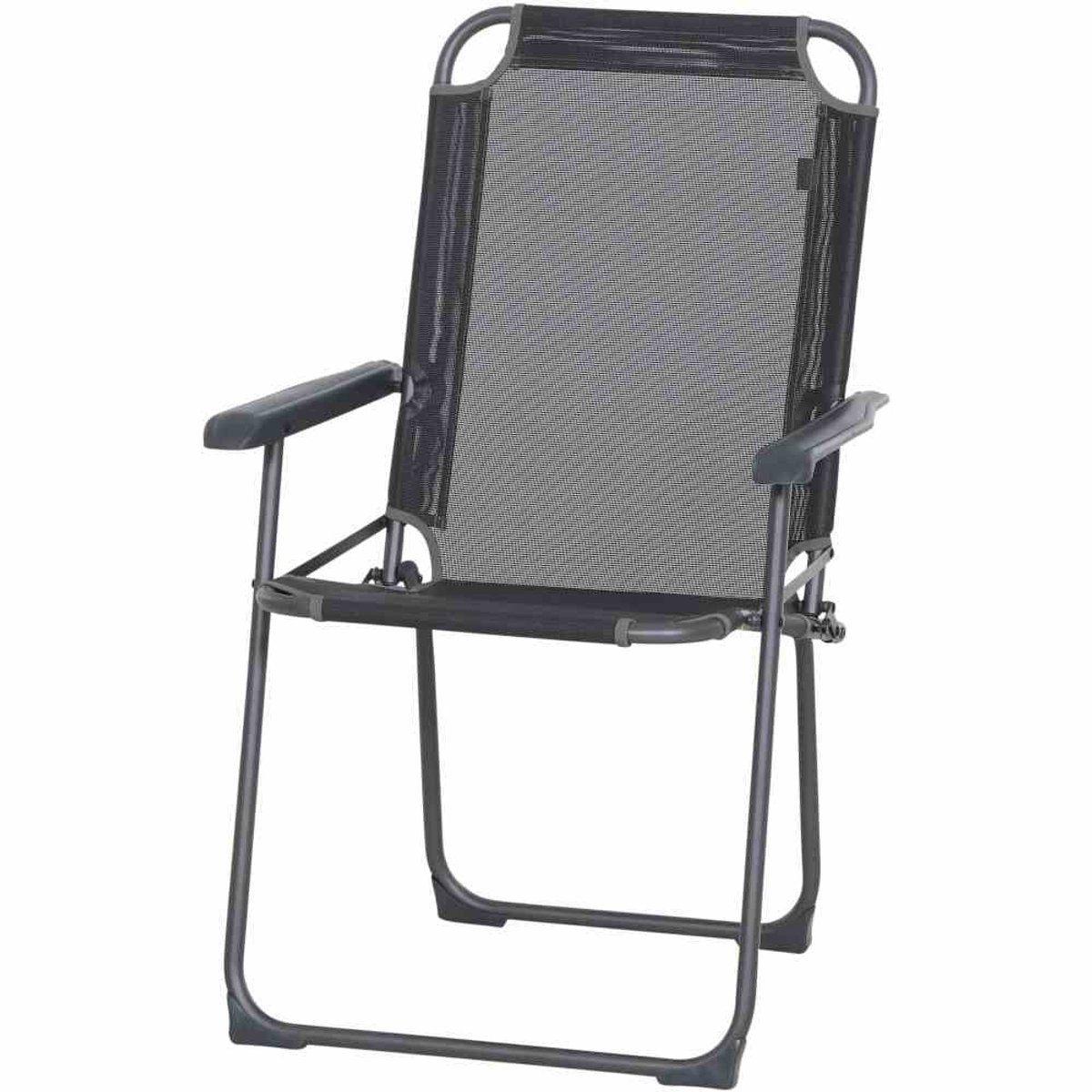 Omgoods - Comfortabele campingstoel met aluminium frame en armleuningen