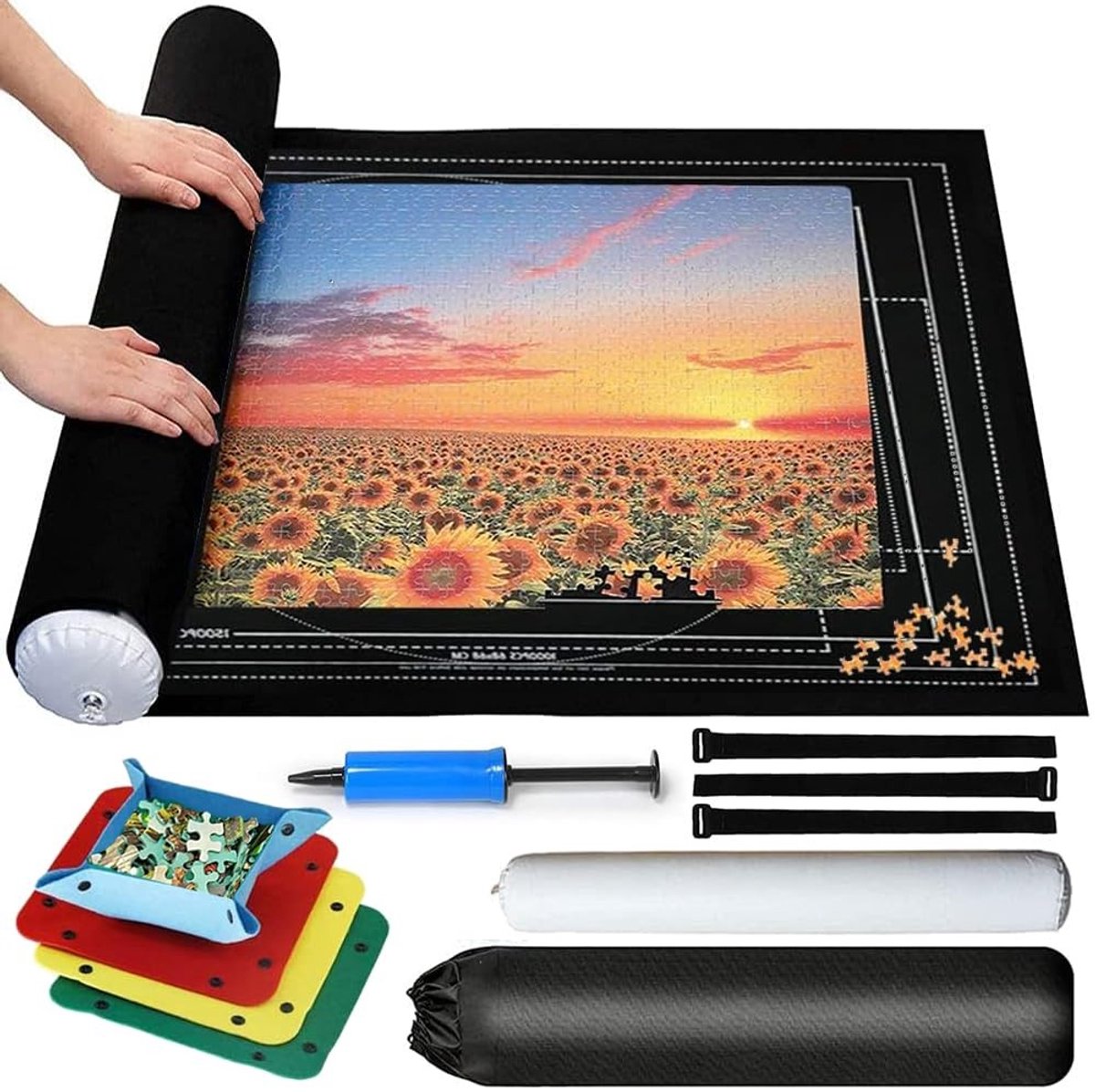 Omgoods - Puzzle Roll Opbergmat voor 2000 Stukjes Puzzel - Handig en Draagbaar