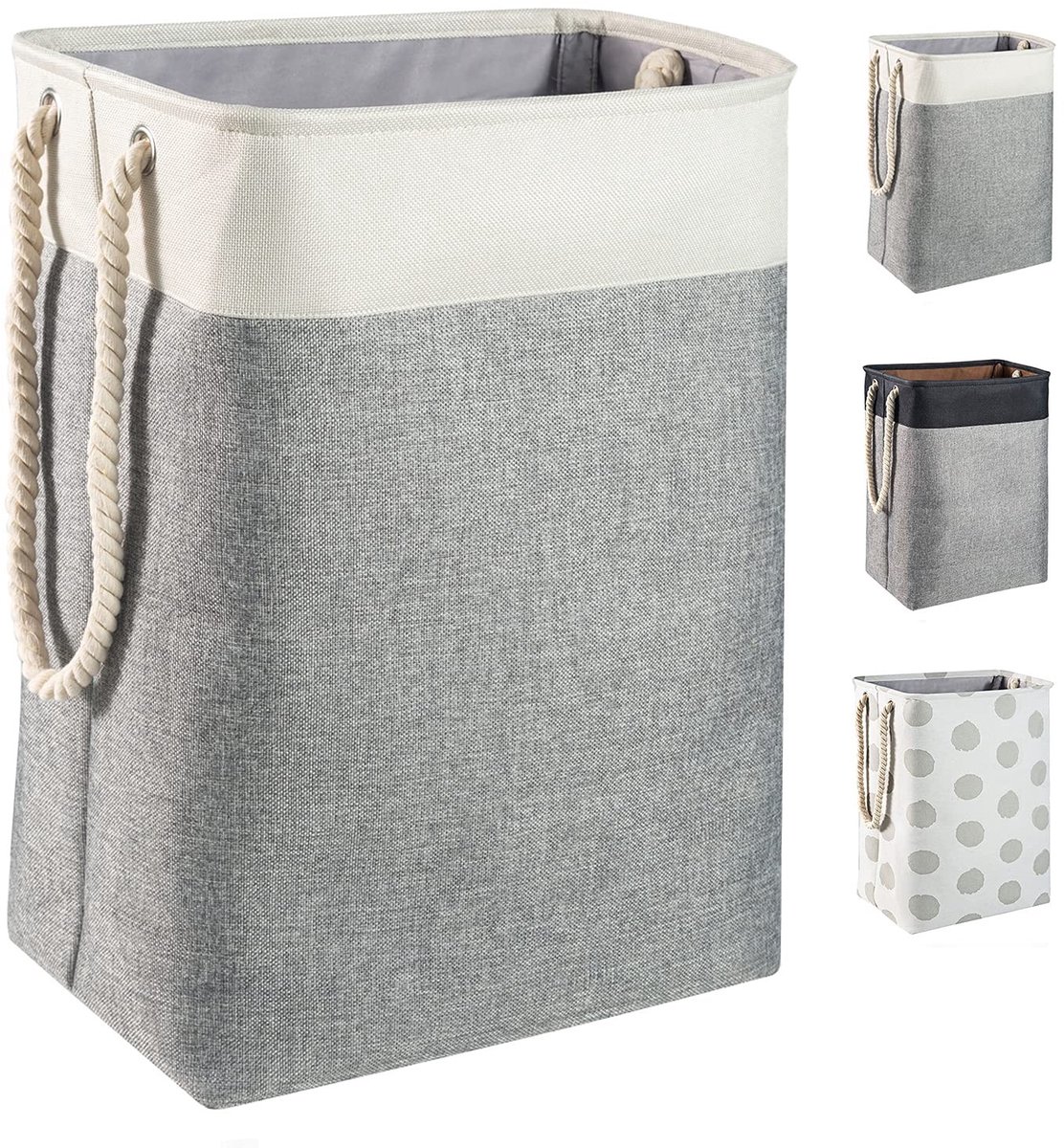 Omgoods - Grote Opvouwbare Wasmand met Touwhandvatten