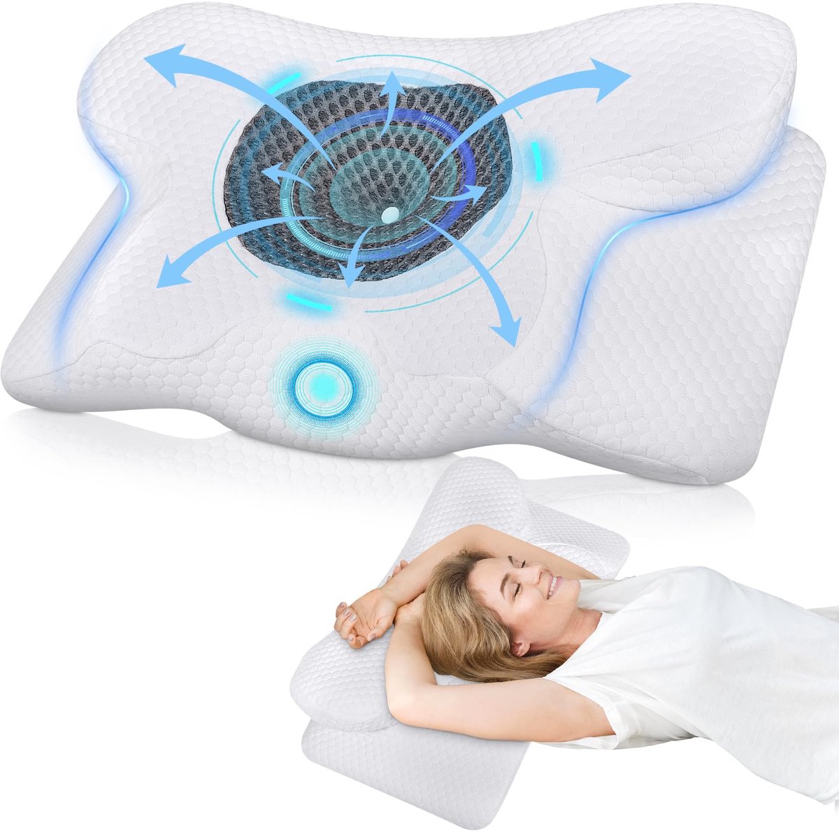 Omgoods - Orthopedisch Kussen - Memory Foam Neksteun Kussen
