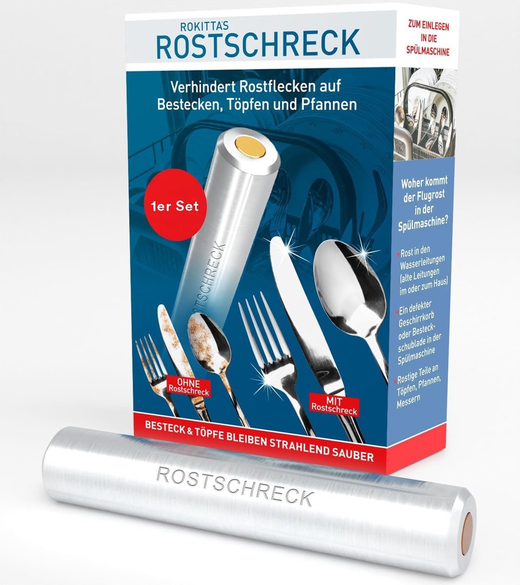 Omgoods - Rokitta's Rostschreck - Rust Magnet voor Vaatwasmachines