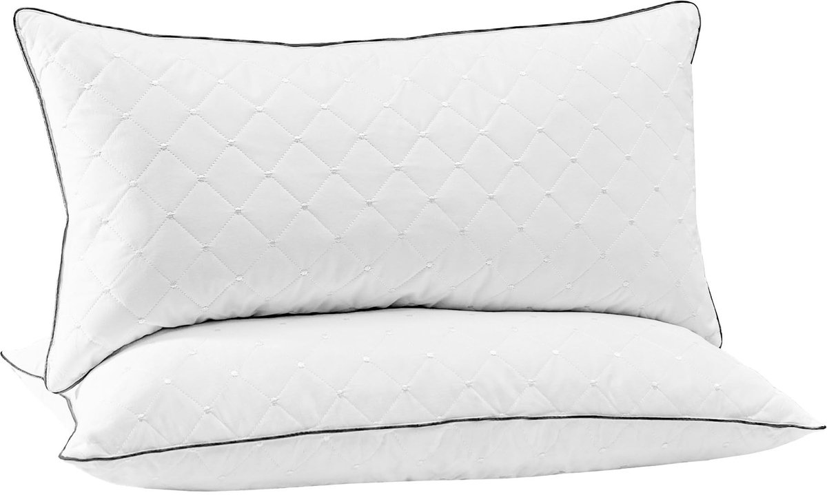 Omgoods - Kussen 40x80cm - Set van 2, 100% Katoenen Hoes, Wasbaar