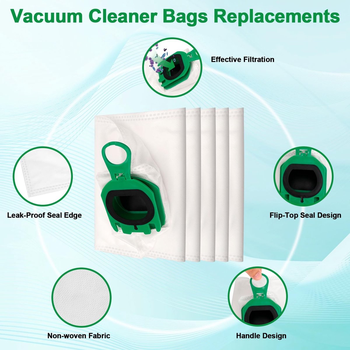 Omgoods - Stofzuigerzakken voor Vorwerk Kobold VB100 met Motorfilters