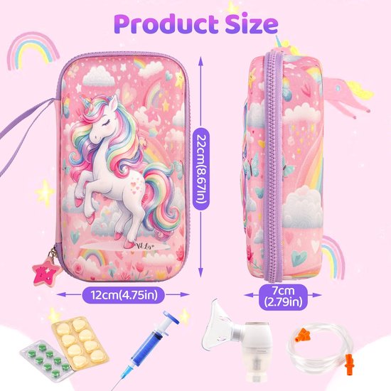 Omgoods - Hard Beschermcase voor Inhalator - Unicorn Design met Ster Handleiding van omgoods — afbeelding 2
