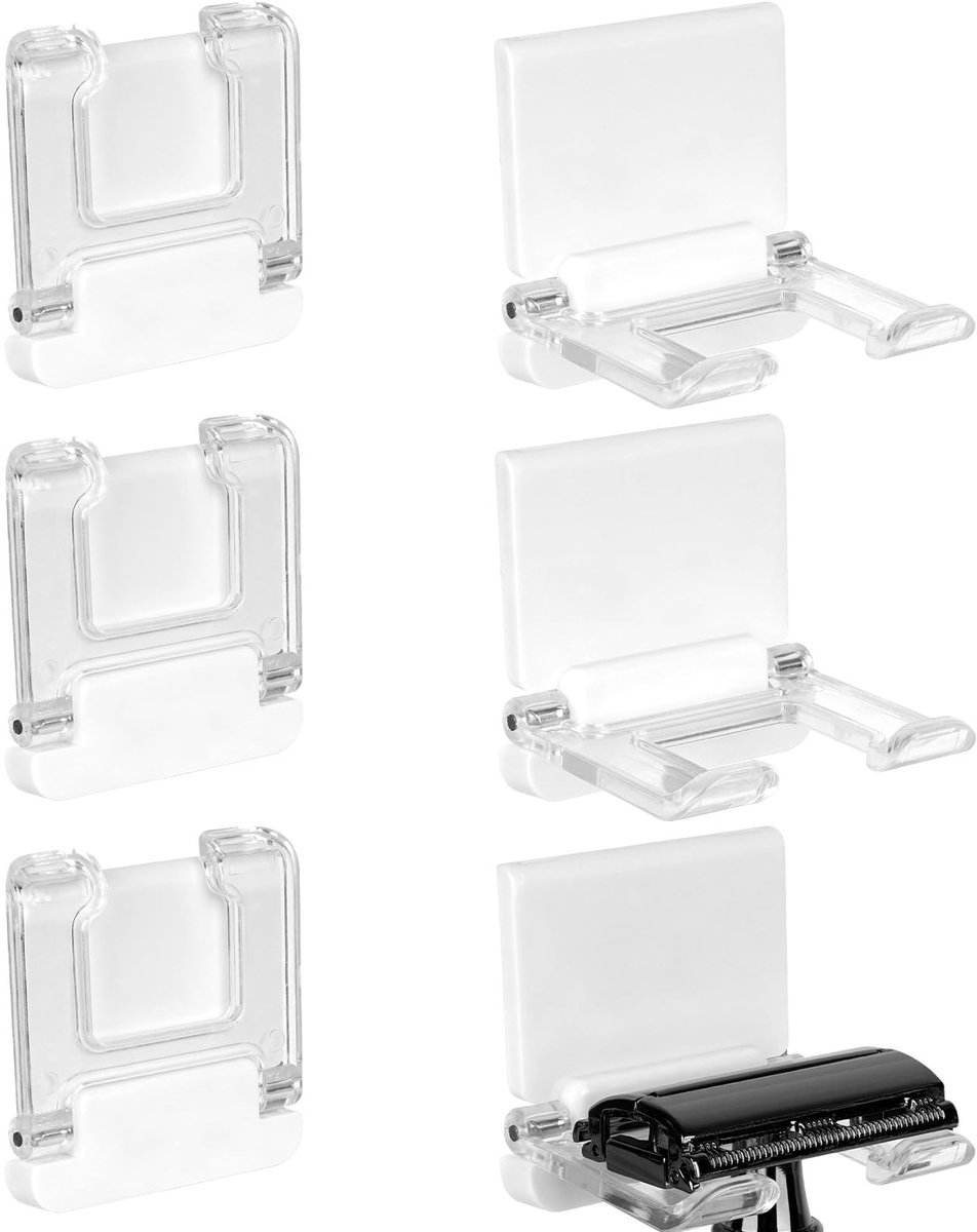 Omgoods - Set van 6 Vouwbare Plakhaakjes - Multifunctionele Haken voor Towel en Elektronica
