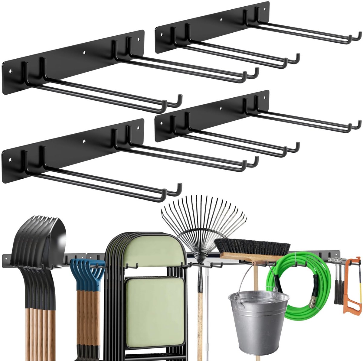 Omgoods - Wandbeugel voor Tuin Gereedschap - Opbergl oplossing voor Garage en Tuin