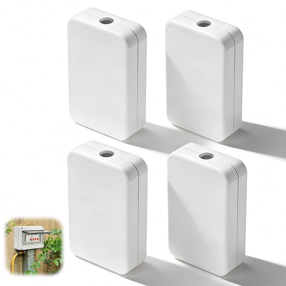 ABS, wit, 55 x 35 x 15 mm, aansluitdozen | Waterdichte aansluitdoos, elektrische aftakdoos voor werkplaats thuis (wit)