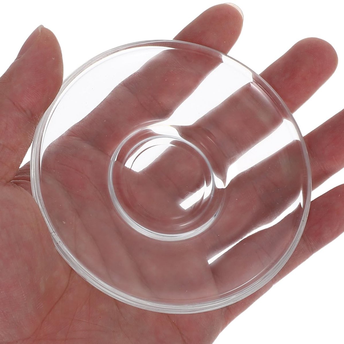 Omgoods - 6 Stuks Decoratieve Coasters van Transparant Glas - Elegant Set voor Tafel Bescherming