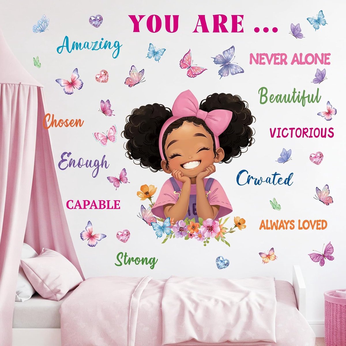 Muurstickers, inspiratie citaten muurstickers verwijderbare vinly decoraties voor kinderen meisjes slaapkamer speelkamer