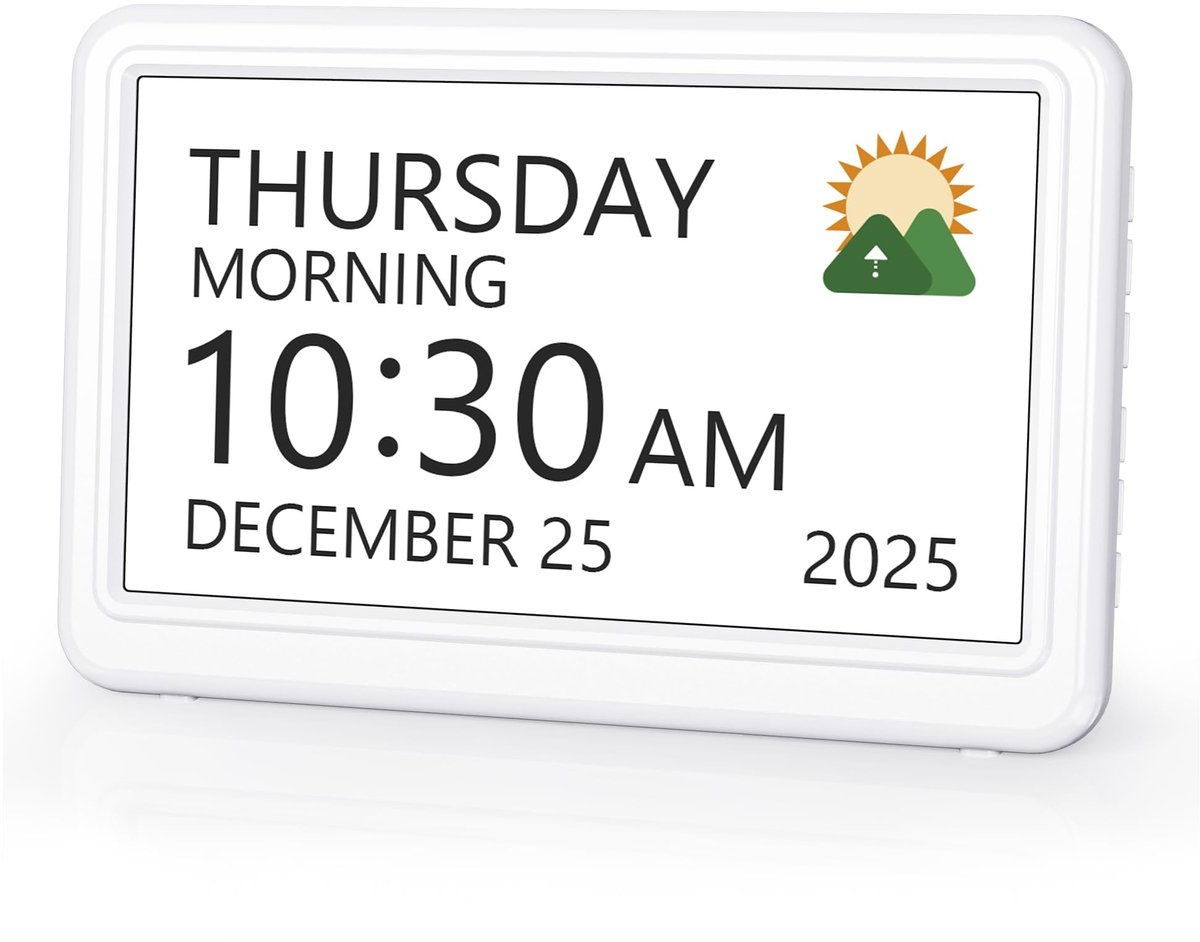 Omgoods - Digitale Kalender Klok met 20 Alarmen en Herinneringen - Ideaal voor Senioren