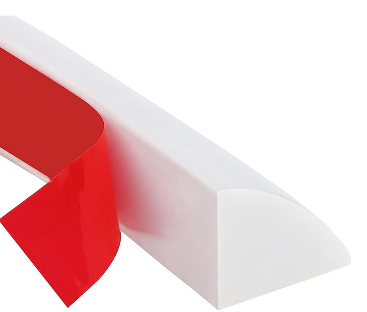 Omgoods- Kitstrip Flexibel - Hoekprofiel Kunststof - Dubbelzijdig Zelfklevend - Rubber Lijst - 3 m - PVC Materiaal - Hoekstrip