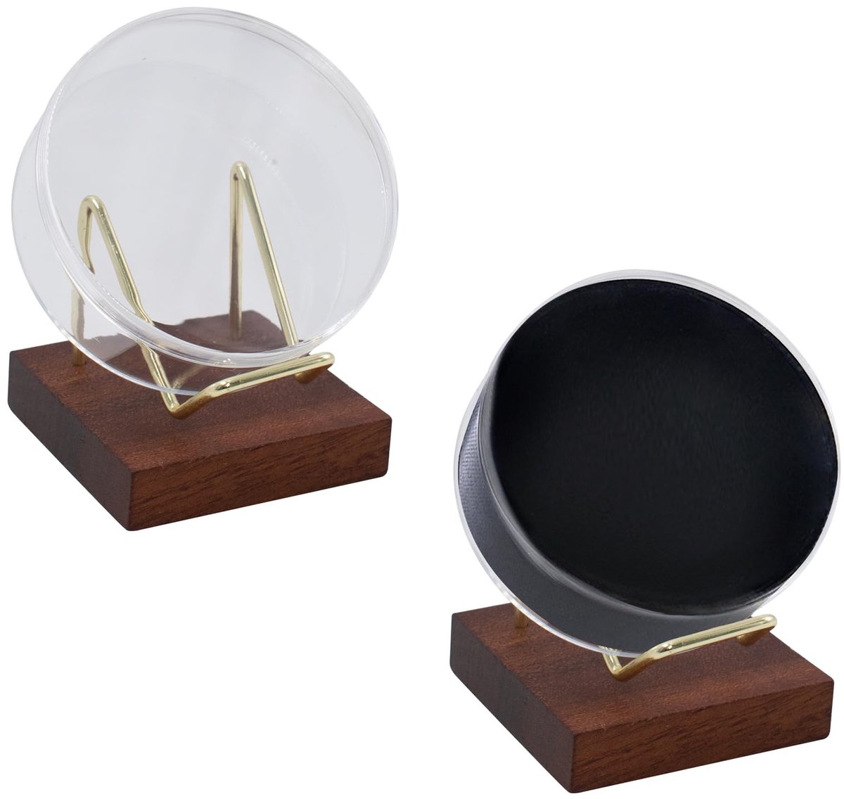 Omgoods - Hockey Puck Display Case met Houten Basis en Transparante Deksel