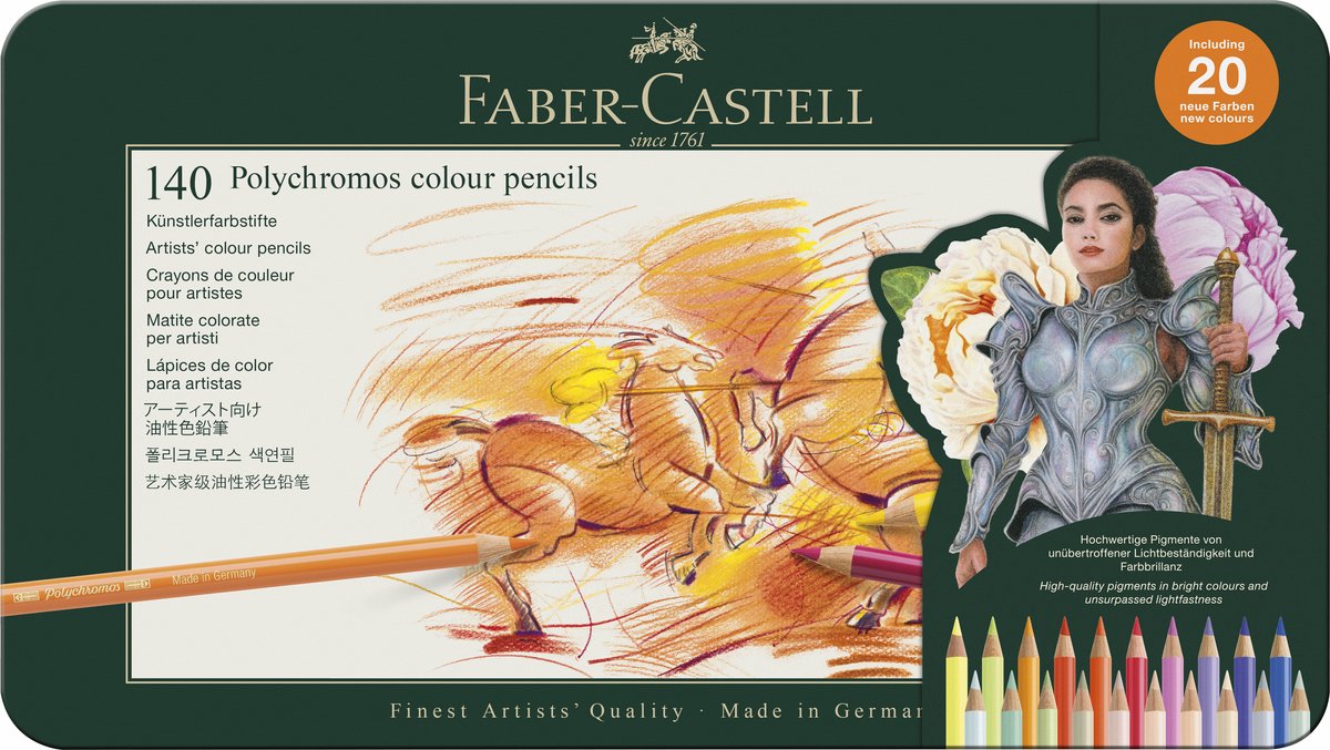 Faber-Castell - Kleurpotlood - Polychromos - 3,8mm kerndikte - blik à 140 stuks - FC-110014