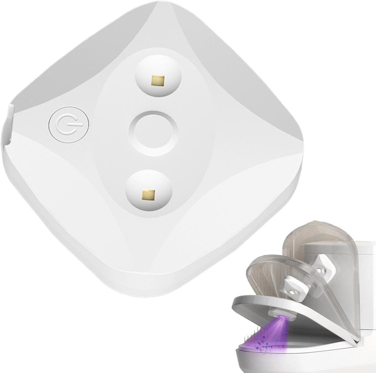 Toilet Lamp - Toilet Licht WC Lamp - Hygiënisch Werken - Bewegingsgevoelige Sensor - 8 x 2.5 cm - Wit