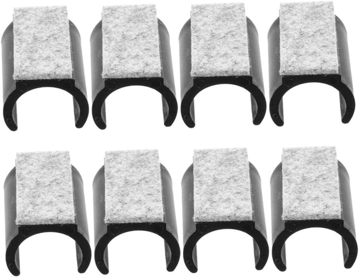 Meubelvoetkussens - Stoelpootbeschermers - Vloeren Beschermen - U-vormig Ontwerp - 8 Stuks - Zwart