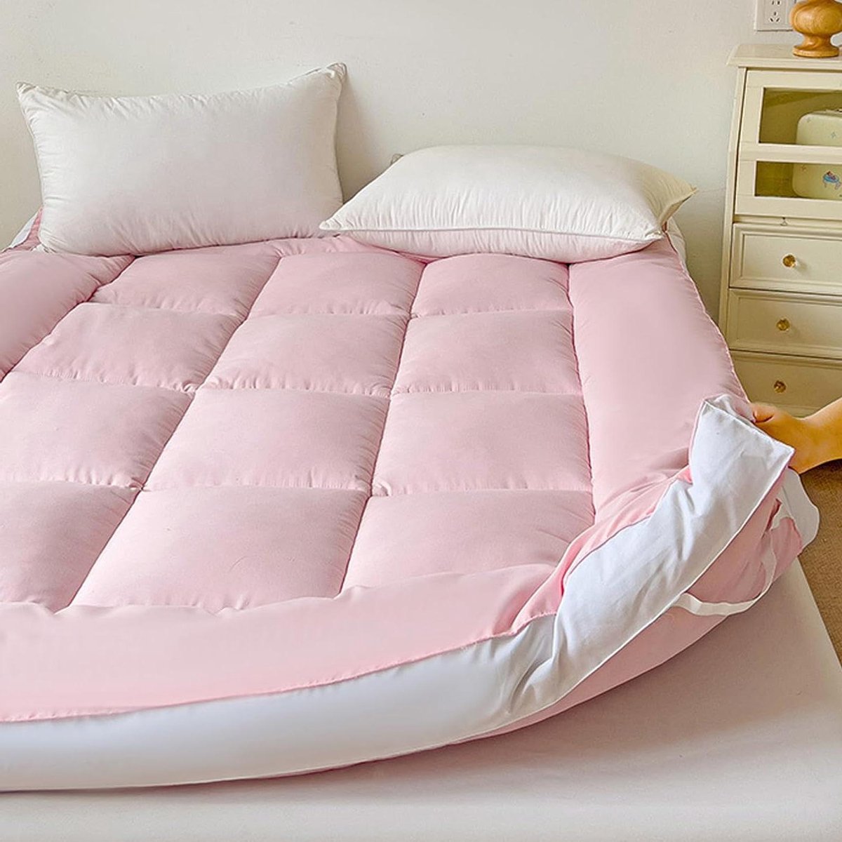 Opvouwbare Futonmatras - Japanse Vloermatras Oprolbaar - Ruimte Besparen - Gevuld met Sojavezels - 180x200 cm - Stijl 5