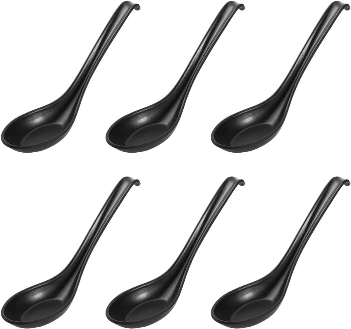 Set van 6 Melamine Soepscheppen met Lange Handvatten voor Wonton, Soba, Pho en Ramen Noodles
