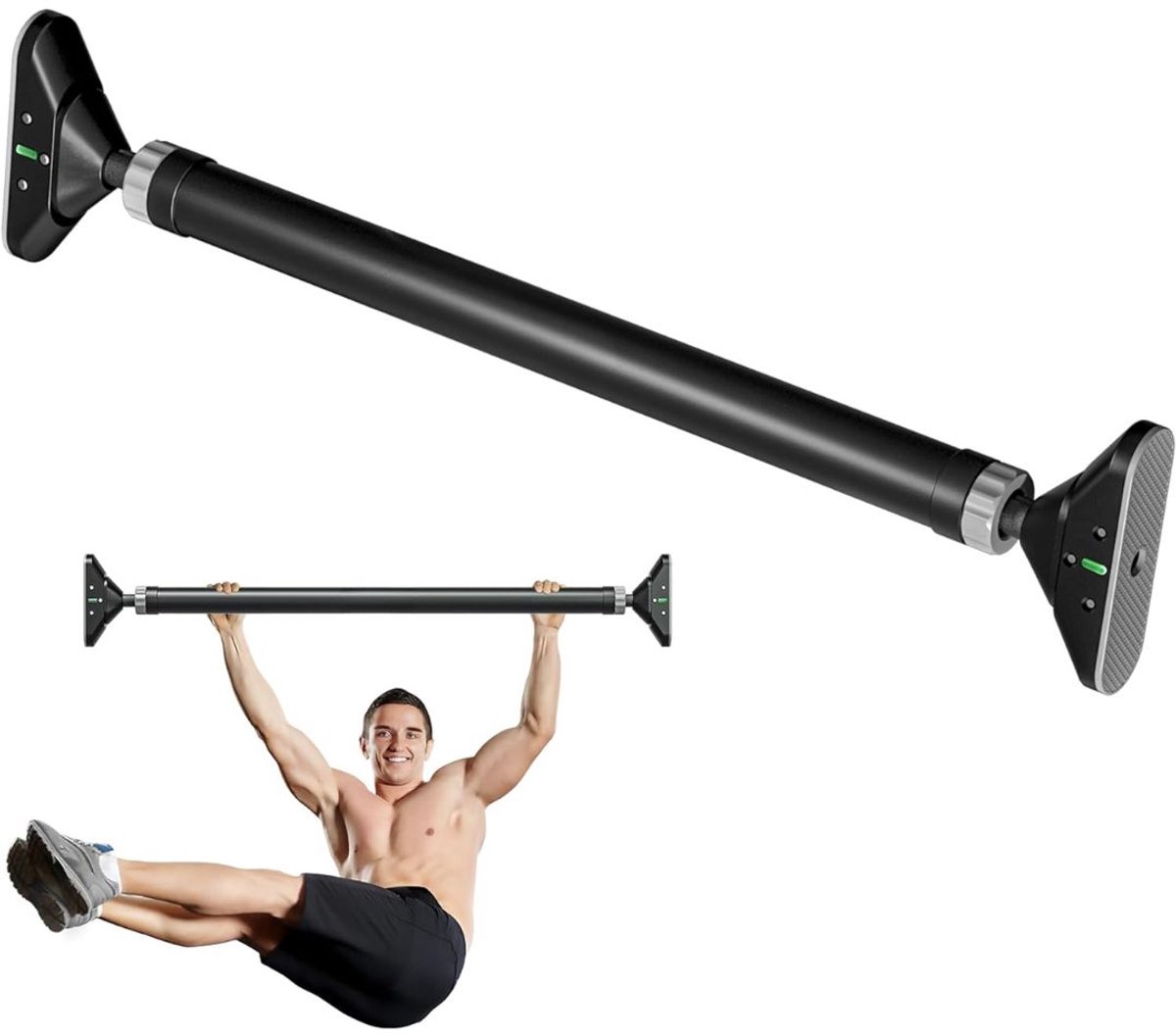 SP® Pull Up Bar - Pull Up Bar Deur - Optrekstang - Zwart - 19cm x 97cm x 72cm