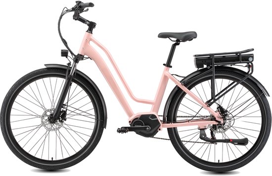 Maxtron Urban8 Elektrische fiets - 28 inch stadsfiets voor woon-werkverkeer - 250W middenmotor - koppelsensor - 70 km actieradius - 460 Wh accu met lange levensduur - hydraulische schijfremmen - Shimano versnellingssysteem - roze van Maxtron — afbeelding 2