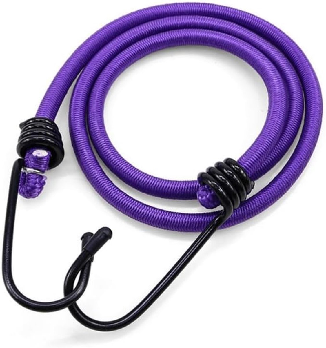 Bungee Koorden met haken - Spanelastiek - Spanrubbers - Universele Snelbinder - multifunctionele rubberen spanbanden - Voor Het Vastzetten Van Kampeertenten - voor bagage, dakdragers, camping - 80 cm - 6 Stuks - paars