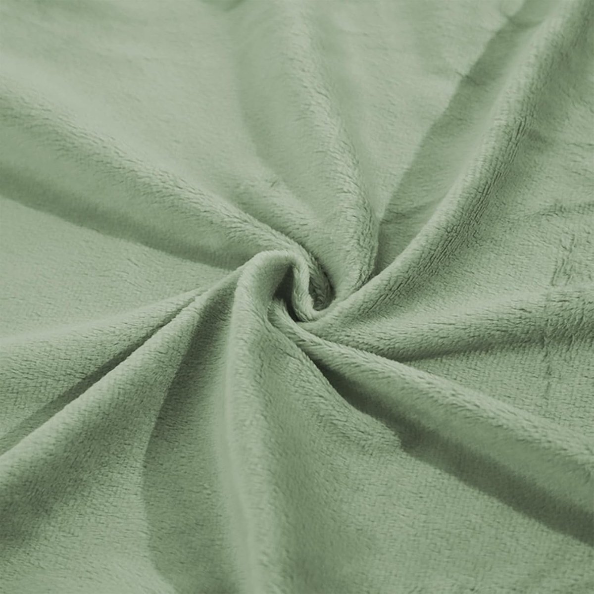 Zachte pluche fleece stof in saliegroen, 100 x 150 cm, ideaal voor naaien, decoreren en knutselen met korte haren