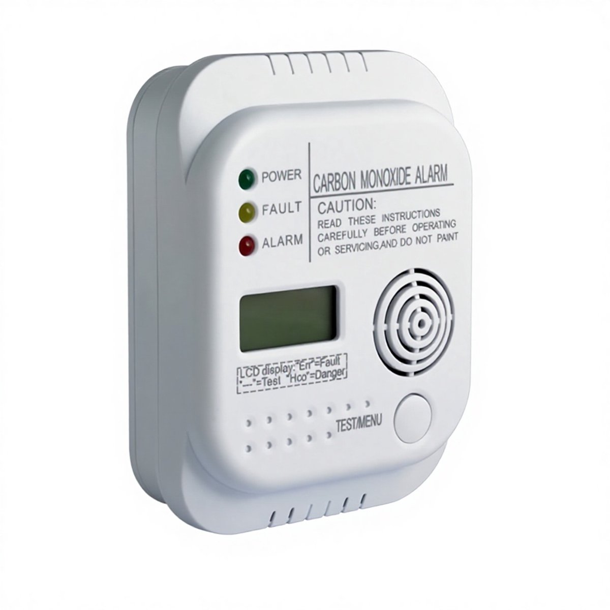 LCD-koolmonoxidedetector, CO-alarm met digitaal display, 85 dB geluidswaarschuwing, werkt op batterijen, draagbare CO-monitor voor thuis, keuken, slaapkamer, garage en camper