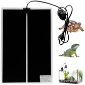 Verwarmingsmat voor huisdieren - Verwarmingsmat voor reptielen - Kan op de bodem van het terrarium worden geplaatst - Met thermostaat - Geschikt voor schildpadden, hagedissen en kikkers - 20 watt - 42 x 28 cm - Waterdicht - Verwarmingsmat