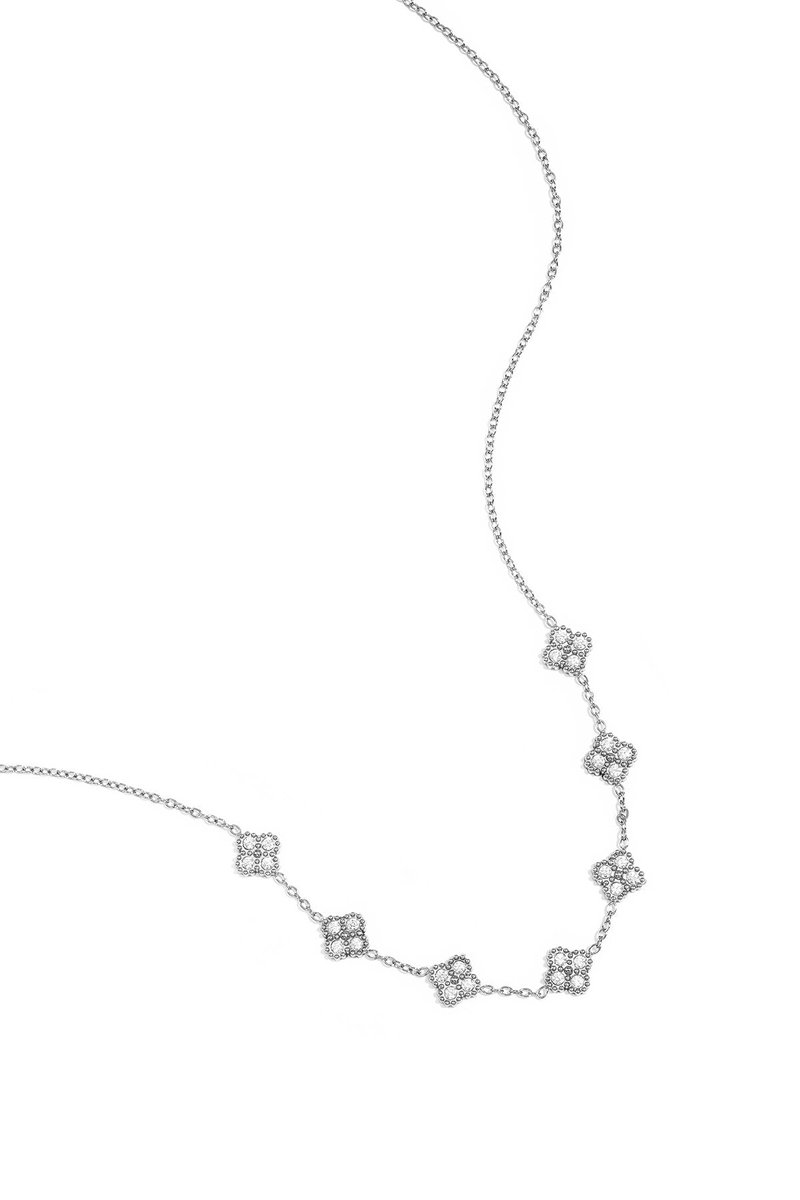 Clover - Ketting - Stainless Steel - - Zilver
