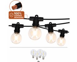 Guirlande lumineuse Latium IP65 12 mètres - Éclairage extérieur - Éclairage de jardin - Éclairage de terrasse - Siècle des Lumières LED - Guirlande lumineuse pour extérieur et intérieur