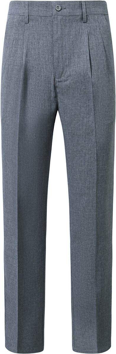 ALLTHEMEN Heren Hoge Taille Rechte Pantalon - Kreukvrij - 34