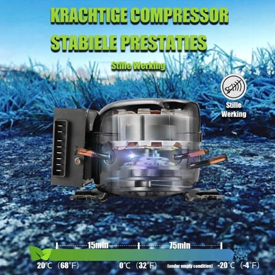 Lìon® Koelbox - 15L - Compressor Koelbox - Auto Koelkast - Grijs - 32cm x 60cm x 26cm van Lion — afbeelding 3