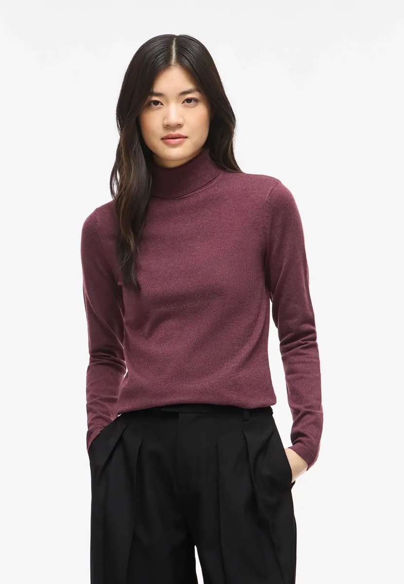 Vila Trui Vimalu Rollneck L/s Knit Top Noos 14115276 Port Royale/melange Dames Maat - L